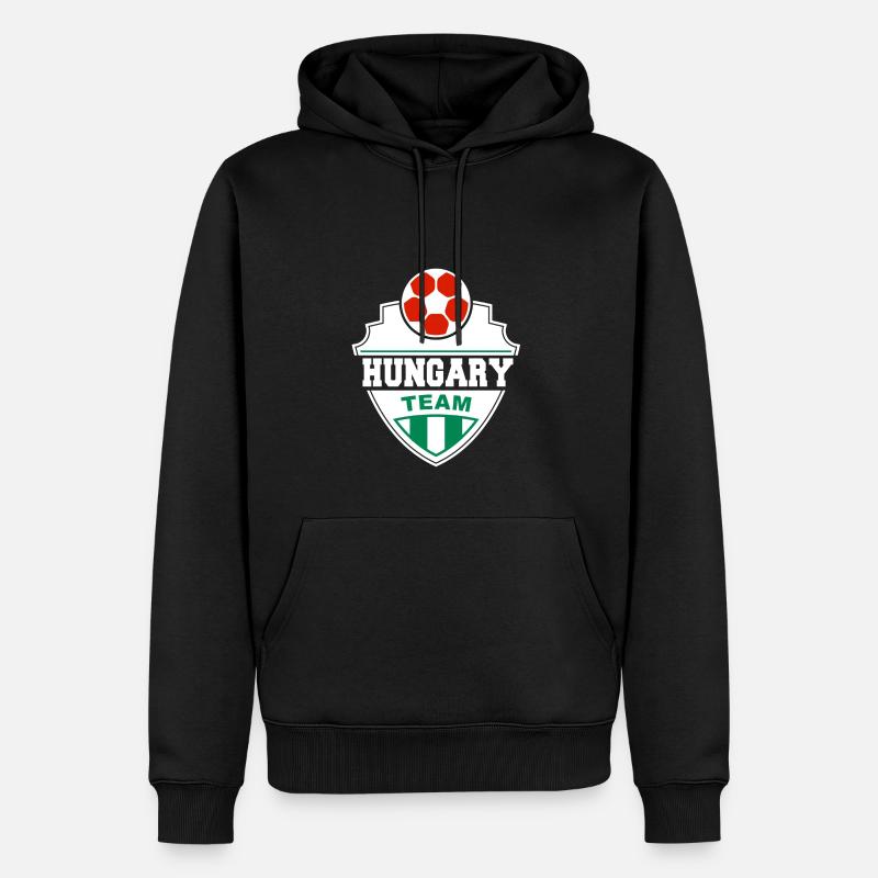 Hungary - Männer Premium Bio Hoodie - Schwarz