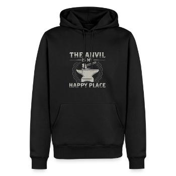 Blacksmith - Men’s Premium Organic Hoodie - black - Front - Nico (187cm)