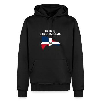 Dominikanische Republik - Männer Premium Bio Hoodie - Schwarz - Vorne - Nico (187cm)