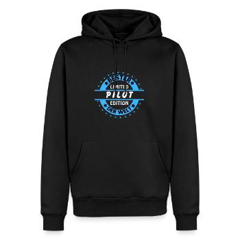 Bester Pilot der Welt - Männer Premium Bio Hoodie - Schwarz - Vorne - Nico (187cm)