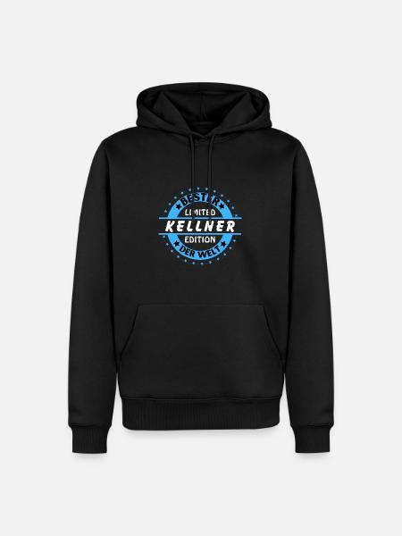 Bester Kellner der Welt - Männer Premium Bio Hoodie - Schwarz