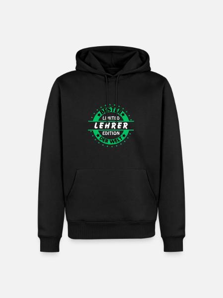 Meilleur professeur du monde - Sweat à capuche Premium bio Homme - noir