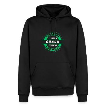 Best Coach in the World - Men’s Premium Organic Hoodie - black - Front - Nico (187cm)