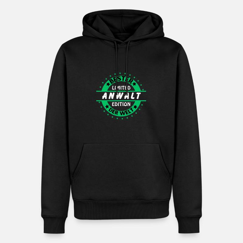Bester Anwalt der Welt - Männer Premium Bio Hoodie - Schwarz