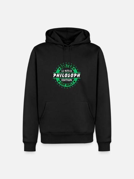 Bester Philosoph der Welt - Männer Premium Bio Hoodie - Schwarz