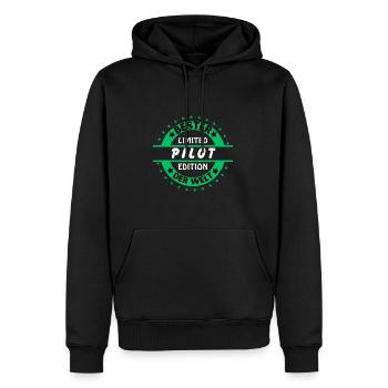 Meilleur pilote du monde - Sweat à capuche Premium bio Homme - noir - Devant - Nico (187cm)
