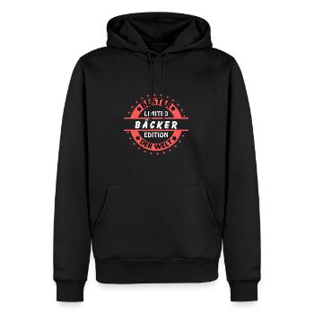 Best baker in the world - Men’s Premium Organic Hoodie - black - Front - Nico (187cm)