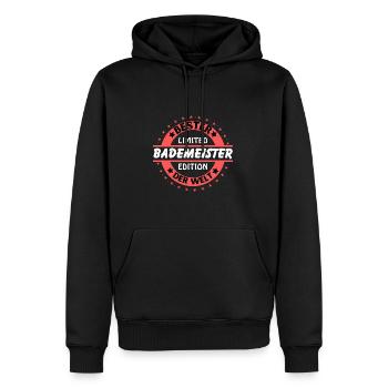 Bester Bademeister der Welt - Männer Premium Bio Hoodie - Schwarz - Vorne - Nico (187cm)