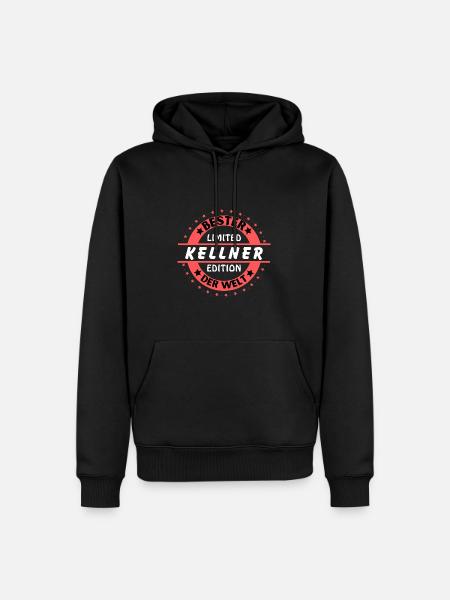 Bester Kellner der Welt - Männer Premium Bio Hoodie - Schwarz