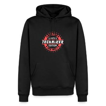 Meilleur technicien au monde - Sweat à capuche Premium bio Homme - noir - Devant - Nico (187cm)
