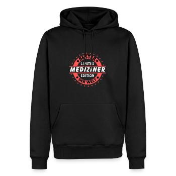 Meilleur médecin du monde - Sweat à capuche Premium bio Homme - noir - Devant - Nico (187cm)
