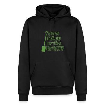 Papa Mann Mythos Gartenchef Gärtner Spruch Vater - Männer Premium Bio Hoodie - Schwarz - Vorne - Nico (187cm)