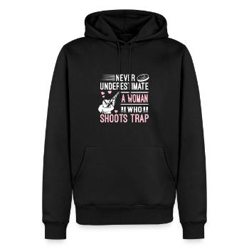 Trapschütze - Männer Premium Bio Hoodie - Schwarz - Vorne - Nico (187cm)