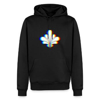 EDM - Fleur - Glitch Rave Style - Sweat à capuche Premium bio Homme - noir - Devant - Nico (187cm)