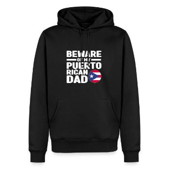 Puerto Rico | Puerto Ricaner Flagge Geschenkideen - Männer Premium Bio Hoodie - Schwarz - Vorne - Nico (187cm)