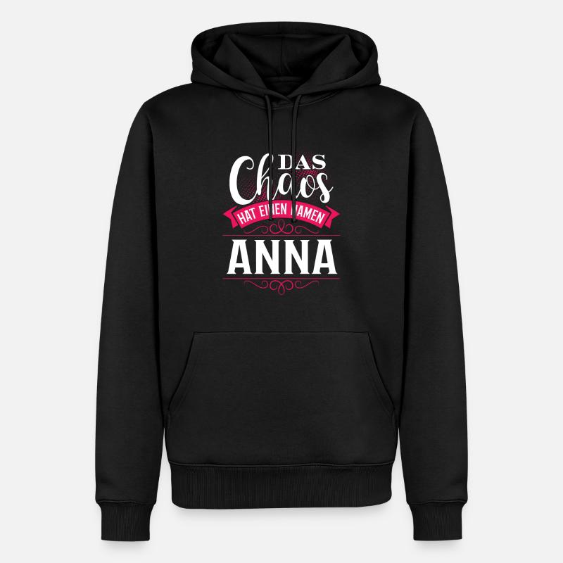 ANNA - Chaos - Männer Premium Bio Hoodie - Schwarz