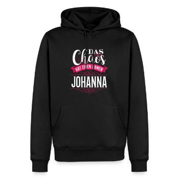 JOHANNA - Chaos - Männer Premium Bio Hoodie - Schwarz - Vorne - Nico (187cm)