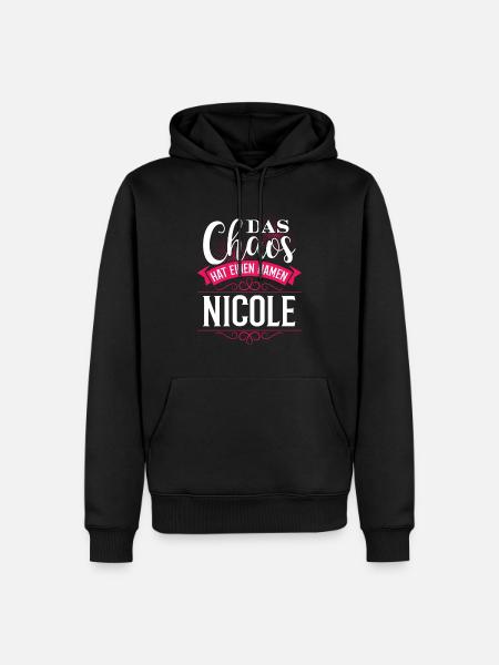 NICOLE - chaos - Männer Premium Bio Hoodie - Schwarz