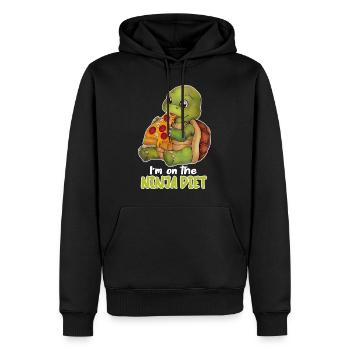 I'm on Ninja Diet Lustige Schildkröte Pizza Turtle - Männer Premium Bio Hoodie - Schwarz - Vorne - Nico (187cm)