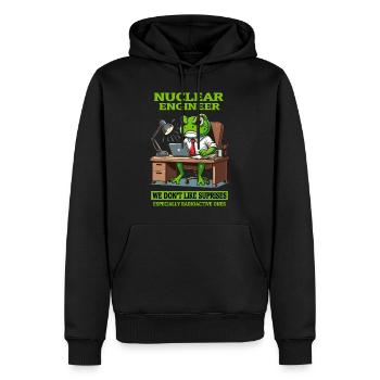Future Nuclear Engineer Quote and Atomic Science - Men’s Premium Organic Hoodie - black - Front - Nico (187cm)