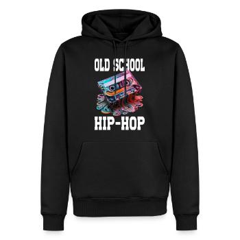 Old School Hip Hop Retro Melting Cassette - Sweat à capuche Premium bio Homme - noir - Devant - Nico (187cm)
