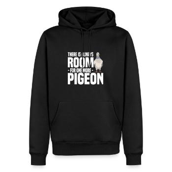 Taube - Männer Premium Bio Hoodie - Schwarz - Vorne - Nico (187cm)