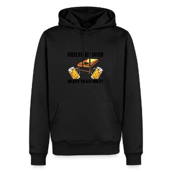 Cornhole Spieler Cornholer Team Sackloch Sport - Männer Premium Bio Hoodie - Schwarz - Vorne - Nico (187cm)
