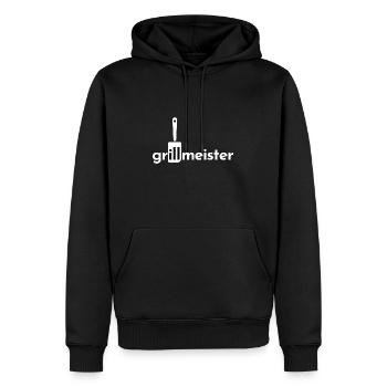 Grillmeister - Männer Premium Bio Hoodie - Schwarz - Vorne - Nico (187cm)