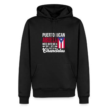 Puerto Rico Flagge | Puerto Ricaner Geschenkideen - Männer Premium Bio Hoodie - Schwarz - Vorne - Nico (187cm)