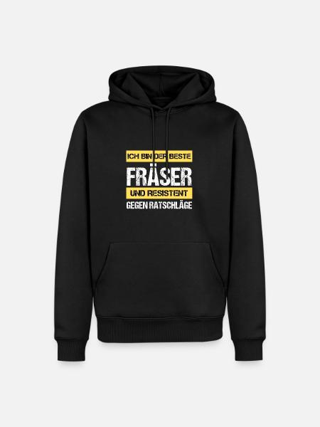 Fraise résistante - Sweat à capuche Premium bio Homme - noir