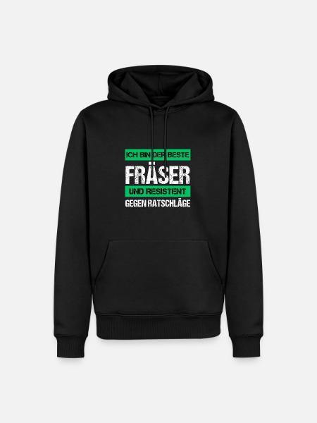 Fraise résistante - Sweat à capuche Premium bio Homme - noir
