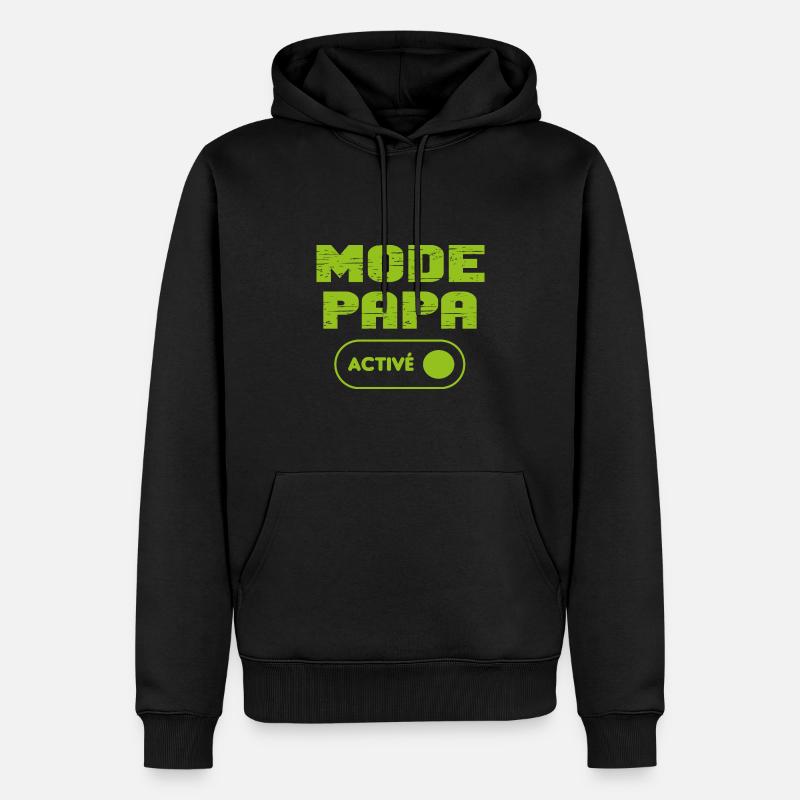 Mode papa activé - Sweat à capuche Premium bio Homme - noir