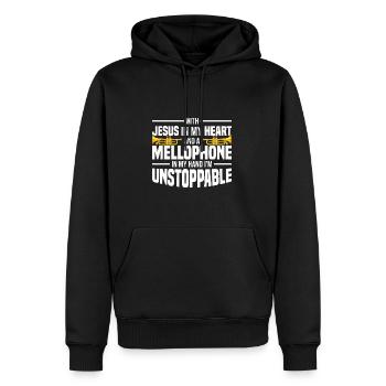 Mellophon Spieler | Musik Marschmusik Geschenkidee - Männer Premium Bio Hoodie - Schwarz - Vorne - Nico (187cm)