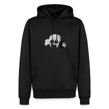 Spider, tarantula illustration, gray - Men’s Premium Organic Hoodie - black - Front - Nico (187cm)