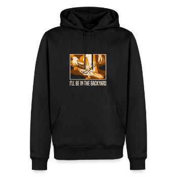 Schmied Geschenkideen | Schmieden Handwerk Amboss - Männer Premium Bio Hoodie - Schwarz - Vorne - Nico (187cm)