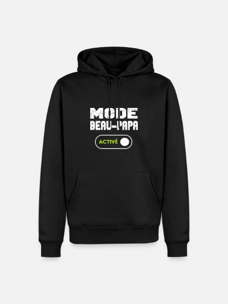Mode beau-papa activé - Sweat à capuche Premium bio Homme - noir