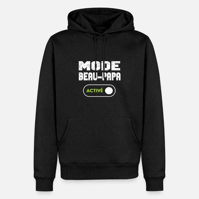 Mode beau-papa activé - Sweat à capuche Premium bio Homme - noir
