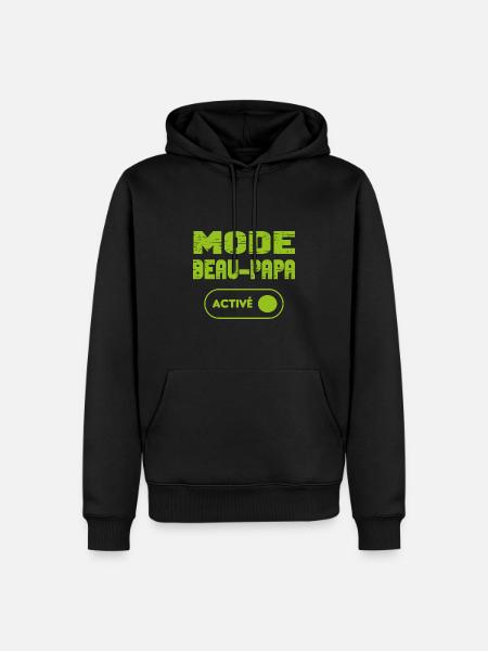 Mode beau-papa activé - Sweat à capuche Premium bio Homme - noir