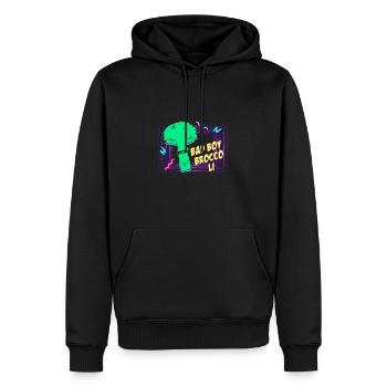 Brocoli Bad Boy - Sweat à capuche Premium bio Homme - noir - Devant - Nico (187cm)