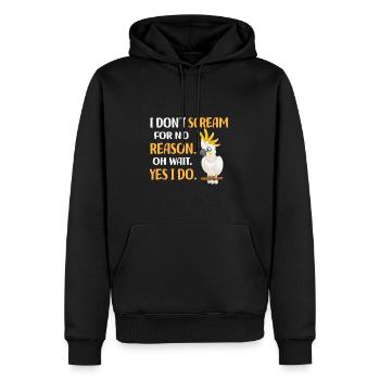 | des amoureux de Kakadu Cadeaux d’oiseaux de compagnie - Sweat à capuche Premium bio Homme - noir - Devant - Nico (187cm)