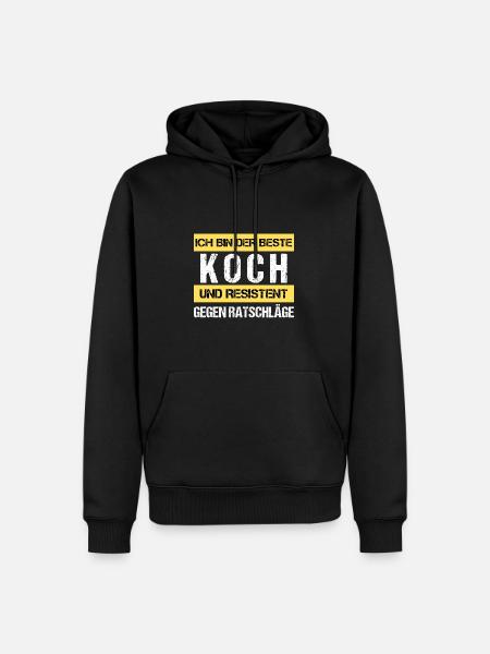 Cuisson résistante - Sweat à capuche Premium bio Homme - noir
