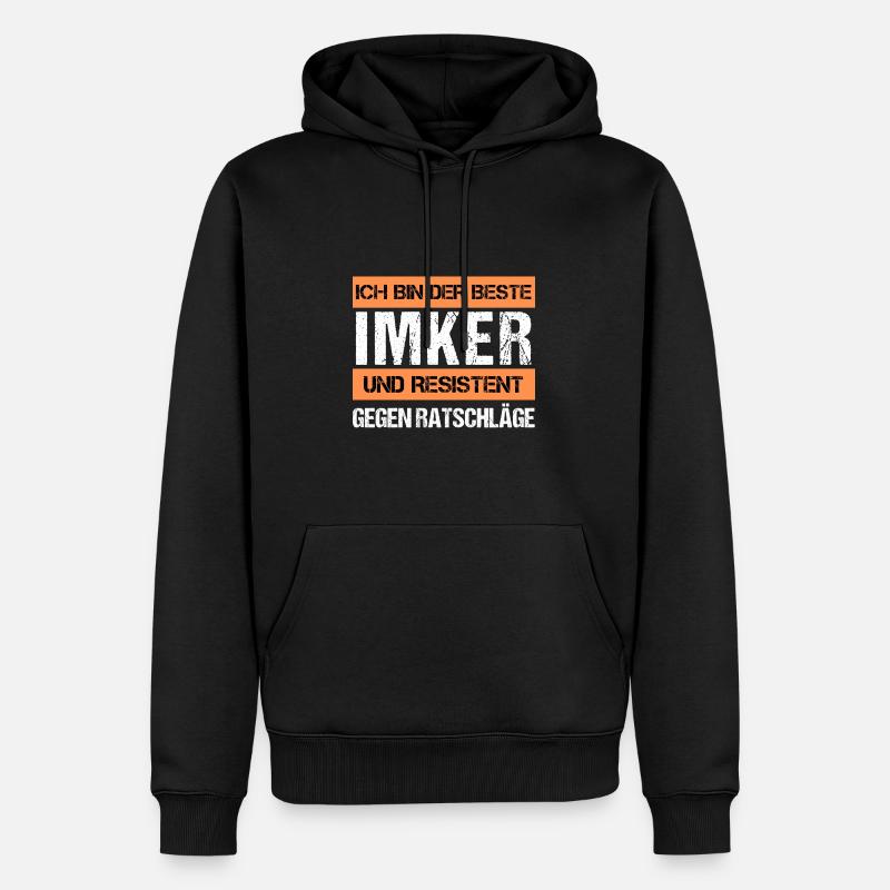 Resistenter Imker - Männer Premium Bio Hoodie - Schwarz