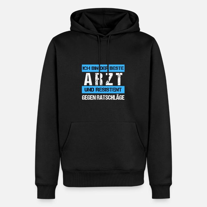 Resistenter Arzt - Männer Premium Bio Hoodie - Schwarz