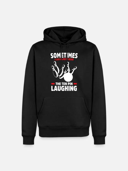 Bowling Bowler Gutter Strike Ersatznadeln - Männer Premium Bio Hoodie - Schwarz