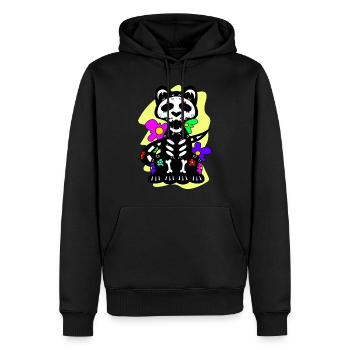 Day of the dead Katze mit Blumen mexikanisches - Männer Premium Bio Hoodie - Schwarz - Vorne - Nico (187cm)