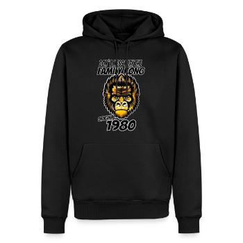 Year of birth 1980 Family Patriarch Birthday - Men’s Premium Organic Hoodie - black - Front - Nico (187cm)