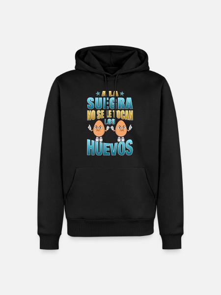 The mother-in-law does not touch her balls - Men’s Premium Organic Hoodie - black