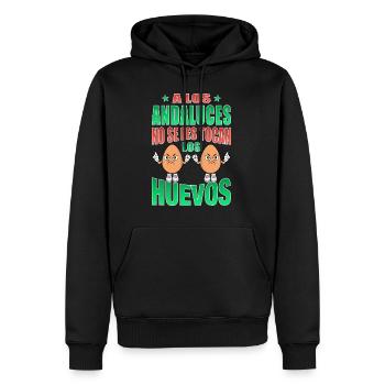 Andalusier rühren ihre Eier nicht an - Männer Premium Bio Hoodie - Schwarz - Vorne - Nico (187cm)