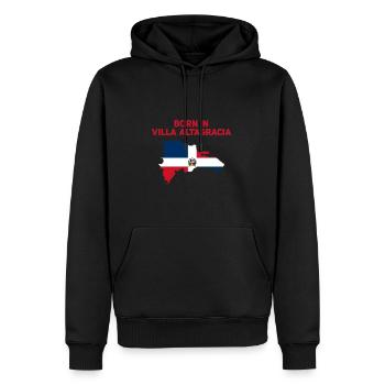 Dominikanische Republik - Männer Premium Bio Hoodie - Schwarz - Vorne - Nico (187cm)