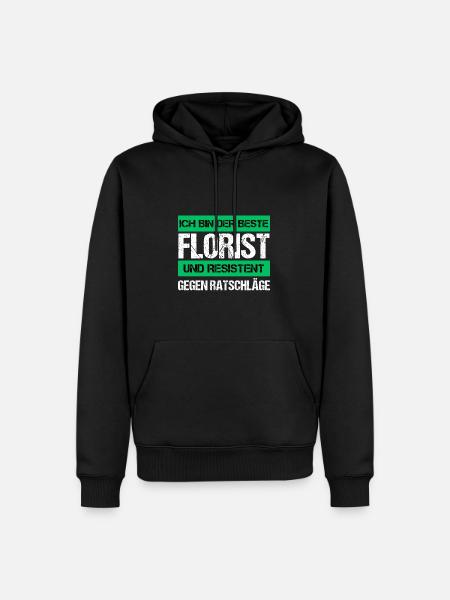 Fleuriste résistant - Sweat à capuche Premium bio Homme - noir